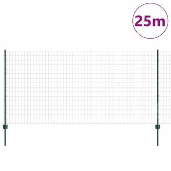 Gartenzaunrolle Set aus 2 Grün Pulverbeschichteter Stahl