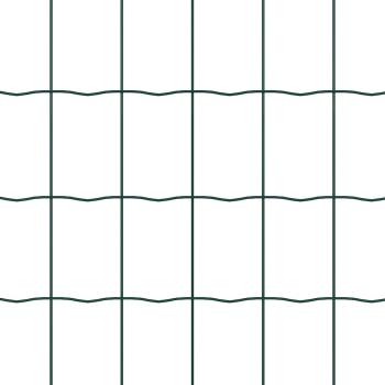 Euro-Zaun Set 2er Set Grün Pulverbeschichteter Stahl 25 x 1,2 m