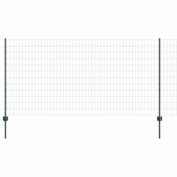 Euro-Zaun Set 2er Set Grün Pulverbeschichteter Stahl 25 x 1,2 m