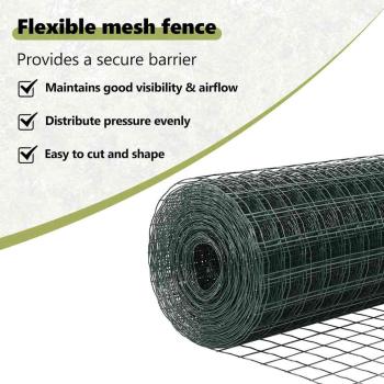 Euro-Zaun mit Pfosten 25 x 1,2 m PVC-beschichteter Stahl Grün