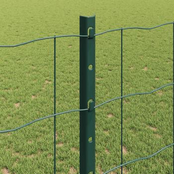 Gartenzaunset Set von 2 Grün PVC-beschichtetes Metall