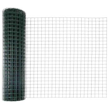 Gartenzaunset Set von 2 Grün PVC-beschichtetes Metall