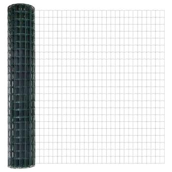 Gartenzaun Set Set von 2 Grün Metall 10 x 1,5 m Langlebig