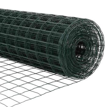 Gartenzaunset Set von 2 Grün Stahl 25 x 1 m Langlebig