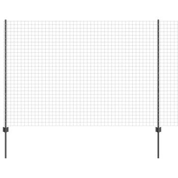 Euro-Zaun mit Pfosten 10 x 1,5 m PVC-beschichteter Stahl Grau