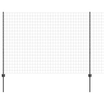 ARDEBO.de - Gartenzaun-Set Set aus 2 Grau Pulverbeschichtetes Metall