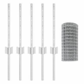 Euro Zaun Set Set von 2 Feuerverzinkter Stahl 10 x 0,4 Meter