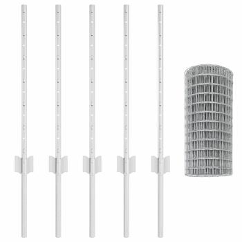 Euro-Zaunset Set von 2 Verzinkter Stahl 10 x 0,6 m Robust