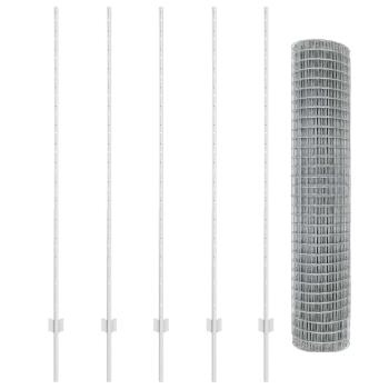 Gartenzaun Set Set aus 2 Verzinkter Stahl 10 x 1,5 m Langlebig