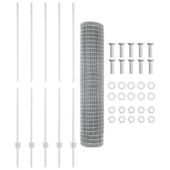 Gartenzaun Set Set aus 2 Verzinkter Stahl 10 x 1,5 m Langlebig