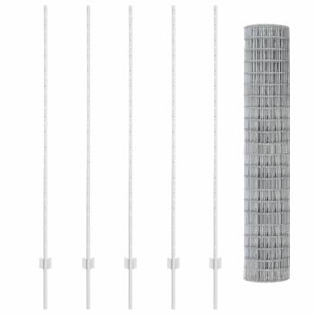 Gartenzaun Set Set aus 2 Verzinkter Stahl 10 x 1,6 m Langlebig
