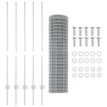 Gartenzaunset Set aus 2 Feuerverzinkter Stahl 10 x 1,2 m