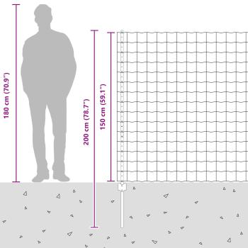 Gartenzaun-Set Set aus 2 Verzinkt Stahl Groß Haltbar