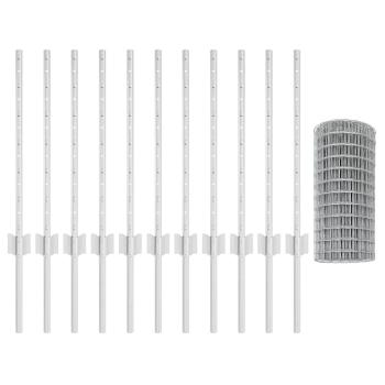 Euro-Zaun Set Set von 2 Verzinkter Stahl 25 x 0,6 m Langlebig