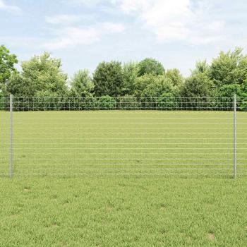 Euro Zaun Set Set aus 2 Feuerverzinkter Stahl 25 x 0,8 Meter