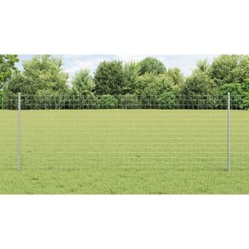 Euro Zaun Set Set aus 2 Feuerverzinkter Stahl 25 x 0,8 Meter