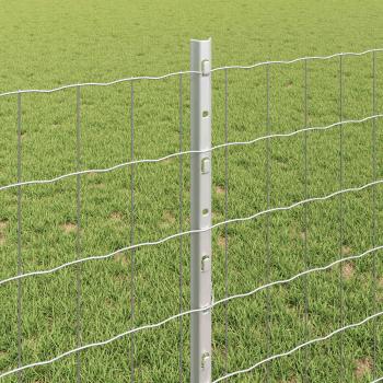 ARDEBO.de - Gartenzaun Set Set aus 2 Verzinkt Verzinkter Stahl 25 x 0,8 m