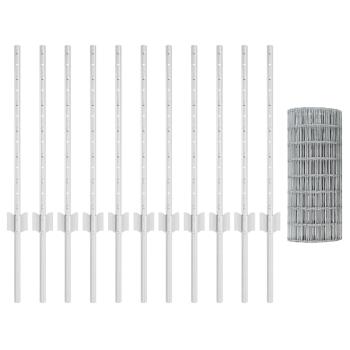 Eurozaun Set Set aus 2 Verzinkter Stahl 25 x 0,6 m Robust