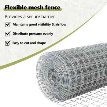 Gartenzaun Roll Set von 2 Verzinkt Verzinkter Stahl 25 Meter