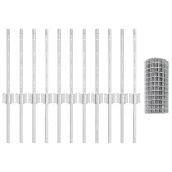 Gartenzaun Roll Set von 2 Verzinkt Verzinkter Stahl 25 Meter