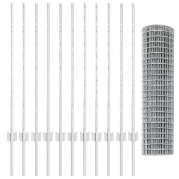 Gartenzaun Set 2er Set Verzinkter Stahl 25 x 1 m Langlebig