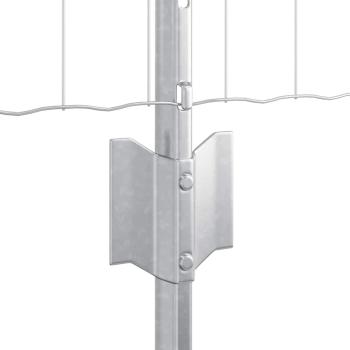 Gartenzaun Set Set mit 3 Galvanisierter Stahl Mittel Erweiterbar