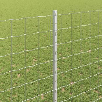 Gartenzaun-Set Set von 2 Verzinkter Stahl 10 x 1,4 m Gartenzaun