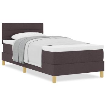 Boxspringbett mit Matratze Dunkelbraun 100x200 cm Stoff