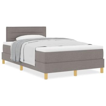 Boxspringbett mit Matratze Taupe 120x200 cm Stoff