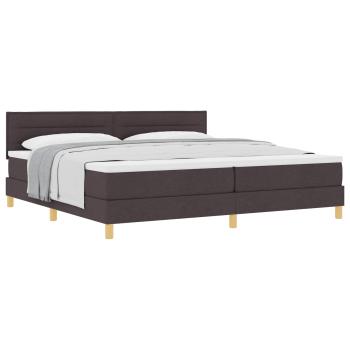 Boxspringbett mit Matratze Dunkelbraun 200x200 cm Stoff