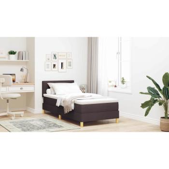Boxspringbett mit Kissen Dunkelbraun 90 x 200 cm Stoff