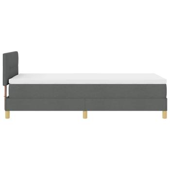 Boxspringbett mit Matratze Dunkelgrau 100x200 cm Stoff
