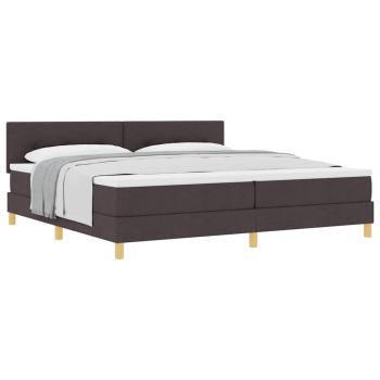 Boxspringbett mit Matratze Dunkelbraun 200x200 cm Stoff