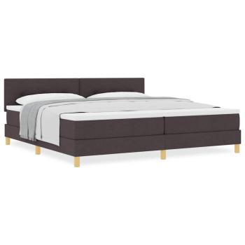 Boxspringbett mit Matratze Dunkelbraun 200x200 cm Stoff