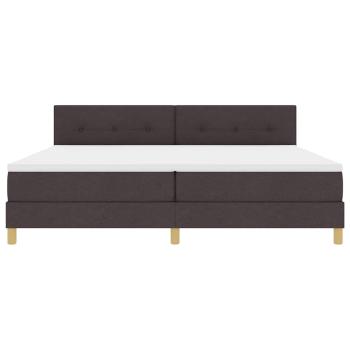 Boxspringbett mit Matratze Dunkelbraun 200x200 cm Stoff