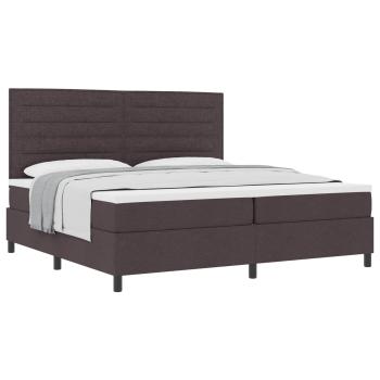 Boxspringbett mit Matratze Dunkelbraun 200x200 cm Stoff