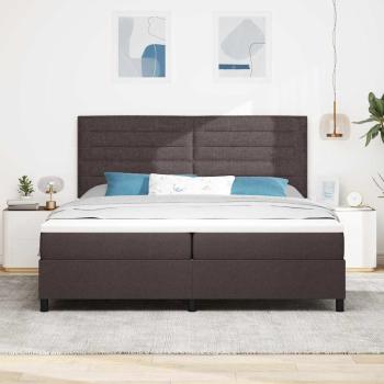 Boxspringbett mit Matratze Dunkelbraun 200x200 cm Stoff