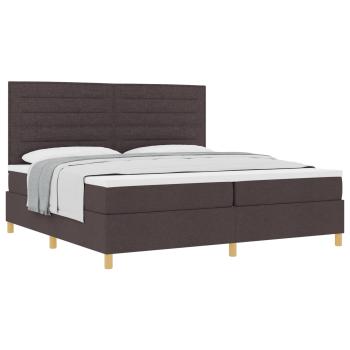 Boxspringbett mit Matratze Dunkelbraun 200x200 cm Stoff