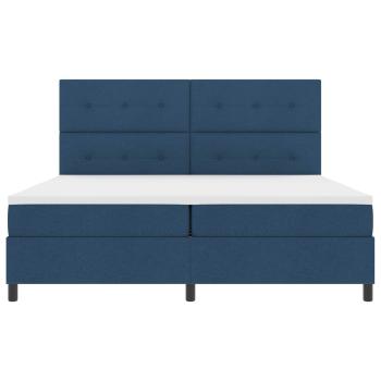 ARDEBO.de - Boxspringbett mit Matratze & LED Blau 200x200 cm Stoff