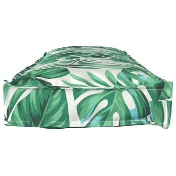 Pallet-Kissen für Bänke Blattdesign 120x40x8 cm Oxford-Stoff