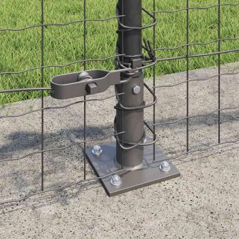 Zaunpfosten Set 13 Teile Grau Beton 3,2 x 3,2 x 50 cm Langlebig