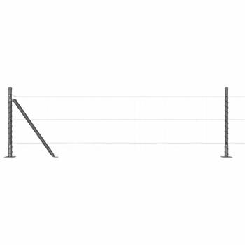 Zaunpfosten Set 13 Teile Grau Beton 3,2 x 3,2 x 50 cm Langlebig