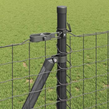Zaunpfosten mit Bodenplatten 7 Stück Ø32mm 110cm Beton