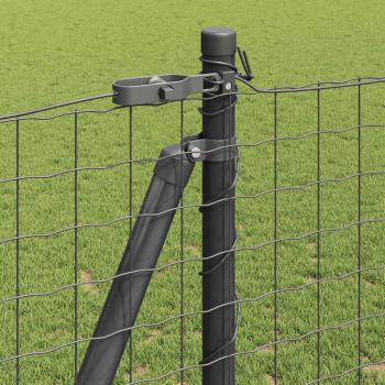 Zaunpfosten Set 26 Teile Grau Beton 3,2 x 3,2 x 78,5 cm