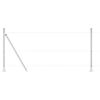 Zaunpfosten Kit Set aus 13 Silber Galvanisierter Stahl