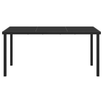 Gartentisch Dunkelgrau 160x80x73 cm mit Einscheibensicherheitsglas