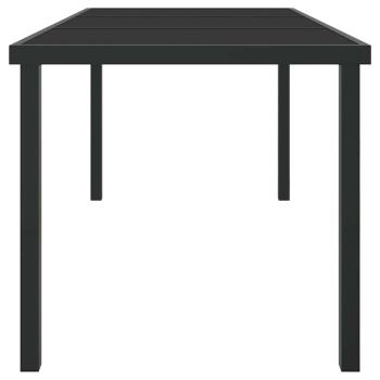 Gartentisch Dunkelgrau 160x80x73 cm mit Einscheibensicherheitsglas