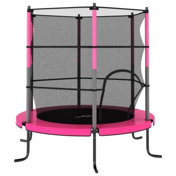 Trampolin mit Sicherheitsnetz Rund 140x160 cm Rosa