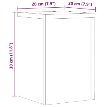 Pflanzenständer 2 Stk. Altholz-Optik 20x20x30 cm Holzwerkstoff