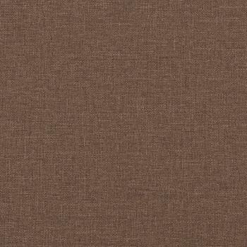 3-teiliges Sofa Set mit Kissen in braunem Stoff